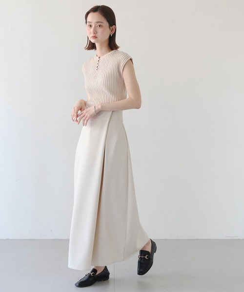 CLEIO(クレイオ)の「【CLEIO】二重臼フレンチスリーブサマーニット/DOUBLE MILL FRENCH SLEEVE KNIT/986-11647(ニット/セーター・レディース・テラコッタ/ライトグリーン/アイボリー・FREE)」の10枚目の写真
