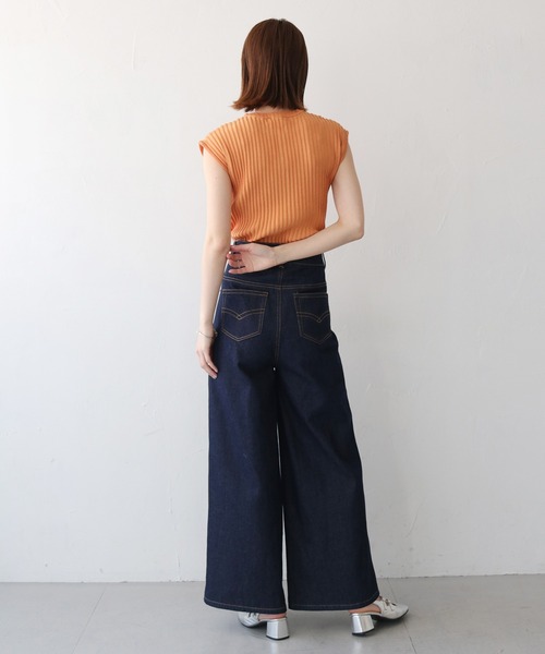 CLEIO(クレイオ)の「【CLEIO】二重臼フレンチスリーブサマーニット/DOUBLE MILL FRENCH SLEEVE KNIT/986-11647(ニット/セーター・レディース・テラコッタ/ライトグリーン/アイボリー・FREE)」の18枚目の写真
