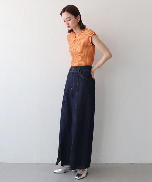 CLEIO(クレイオ)の「【CLEIO】二重臼フレンチスリーブサマーニット/DOUBLE MILL FRENCH SLEEVE KNIT/986-11647(ニット/セーター・レディース・テラコッタ/ライトグリーン/アイボリー・FREE)」の17枚目の写真