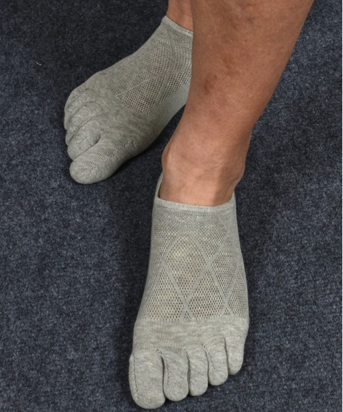 COMON＋（コモンプラス）の「蒸れ防止 甲部分メッシュ5色セット コットン5本指ローソックス（ゴルフグッズ・メンズ・その他・FREE）」の16枚目の写真