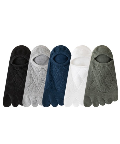 COMON＋（コモンプラス）の「蒸れ防止 甲部分メッシュ5色セット コットン5本指ローソックス（ゴルフグッズ・メンズ・その他・FREE）」の10枚目の写真