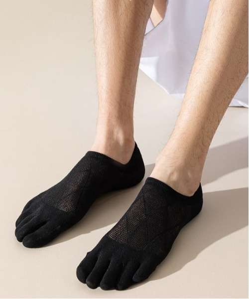 COMON＋（コモンプラス）の「蒸れ防止 甲部分メッシュ5色セット コットン5本指ローソックス（ゴルフグッズ・メンズ・その他・FREE）」の18枚目の写真
