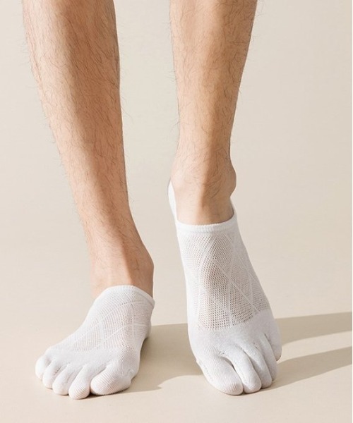 COMON＋（コモンプラス）の「蒸れ防止 甲部分メッシュ5色セット コットン5本指ローソックス（ゴルフグッズ・メンズ・その他・FREE）」の11枚目の写真