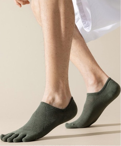 COMON＋（コモンプラス）の「蒸れ防止 甲部分メッシュ5色セット コットン5本指ローソックス（ゴルフグッズ・メンズ・その他・FREE）」の19枚目の写真