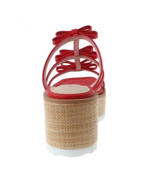 31 Sons de mode（トランテアン　ソン　ドゥ　モード）の「リボンウェッジサンダル（サンダル・レディース・ブラック/シルバー/レッド・S/M/L）」の13枚目の写真