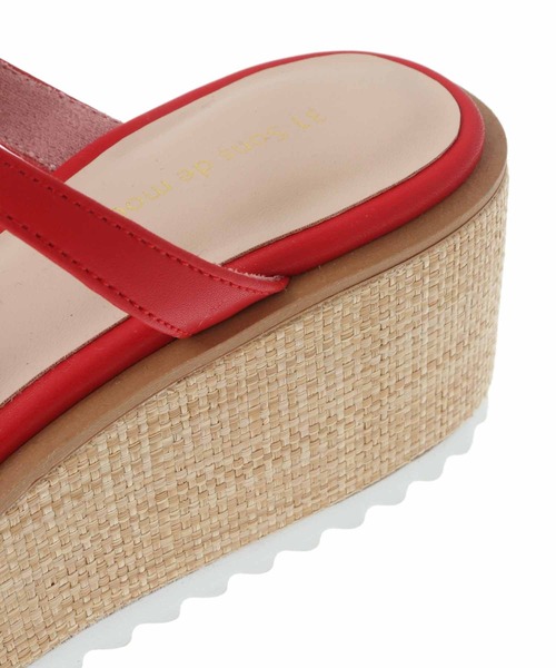 31 Sons de mode（トランテアン　ソン　ドゥ　モード）の「リボンウェッジサンダル（サンダル・レディース・ブラック/シルバー/レッド・S/M/L）」の14枚目の写真