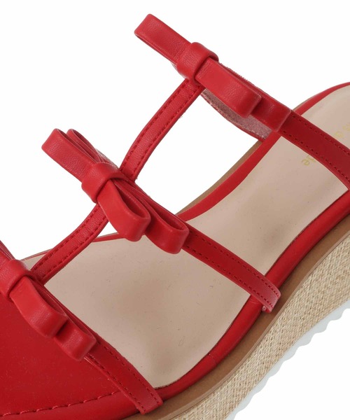 31 Sons de mode（トランテアン　ソン　ドゥ　モード）の「リボンウェッジサンダル（サンダル・レディース・ブラック/シルバー/レッド・S/M/L）」の15枚目の写真