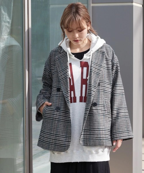 【セール】オーバーサイズダブルジャケット(テーラードジャケット)|byYOUANCE(バイユアンス) 【セール】オーバーサイズダブルジャケット(テーラードジャケット)|byYOUANCE(バイユアンス)