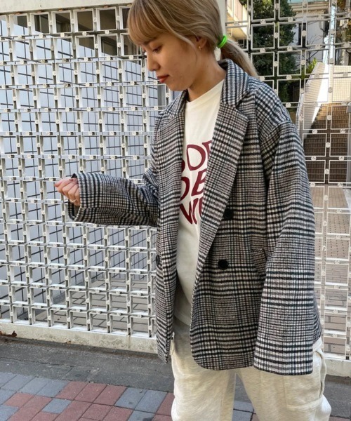 【セール】オーバーサイズダブルジャケット(テーラードジャケット)|byYOUANCE(バイユアンス) 【セール】オーバーサイズダブルジャケット(テーラードジャケット)|byYOUANCE(バイユアンス)