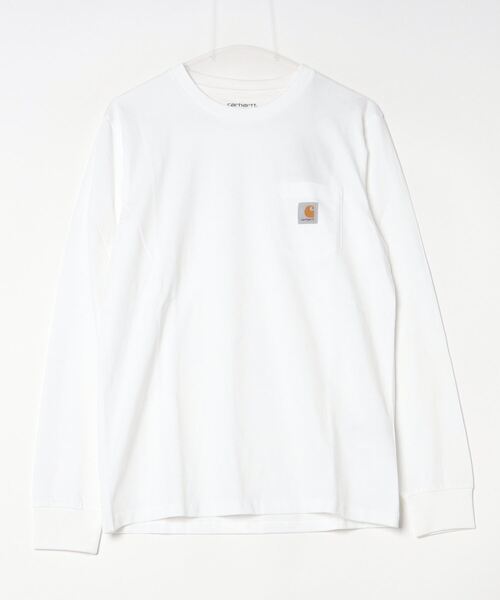 Carhartt WIP（カーハートダブリューアイピー）の「L/S POCKET T-SHIRT（Tシャツ/カットソー・メンズ・ホワイト/ダークネイビー/ブラック・SMALL/MEDIUM/LARGE/X-LARGE）」の2枚目の写真