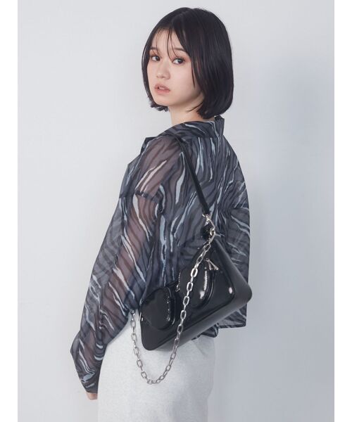 EMODA（エモダ）の「エアリーショートシャツ（シャツ/ブラウス・レディース・グレー/ブラック/その他1/その他・FREE）」の16枚目の写真