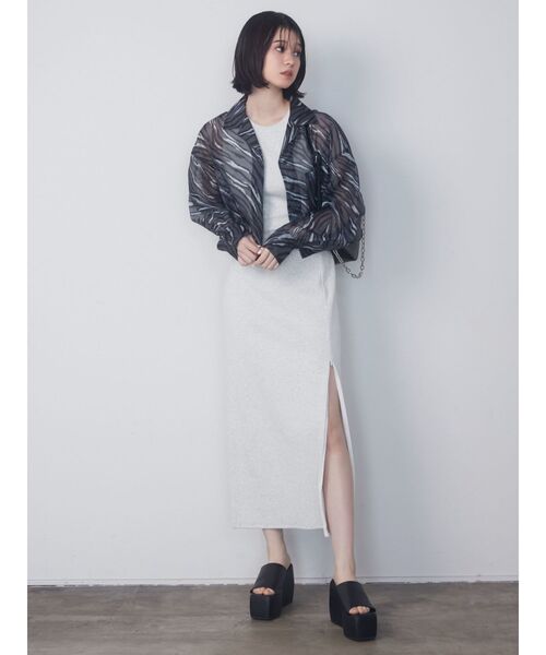 EMODA（エモダ）の「エアリーショートシャツ（シャツ/ブラウス・レディース・グレー/ブラック/その他1/その他・FREE）」の18枚目の写真