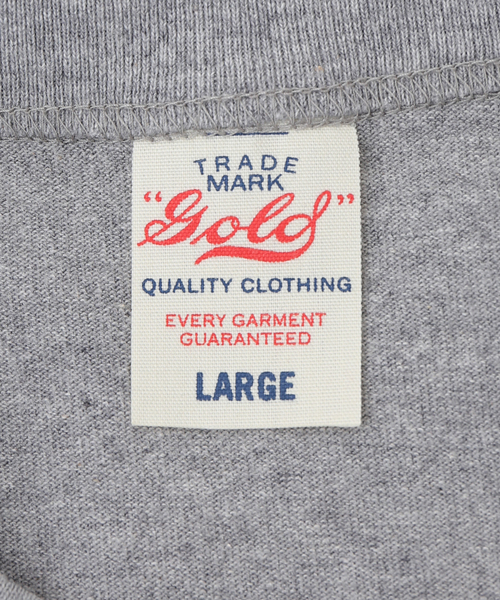 GOLD(ゴールド)の「【GOLD/ゴールド】US COTTON BASEBALL T-SHIRT(Tシャツ/カットソー・メンズ・グレー・LARGE/MEDIUM)」の12枚目の写真