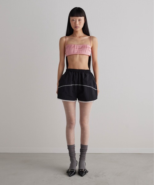 Carmelo（カーメロ）の「ナイロンレースショートパンツ / Track lace short pants（その他パンツ・レディース・ブラック/グレー・FREE）」の6枚目の写真