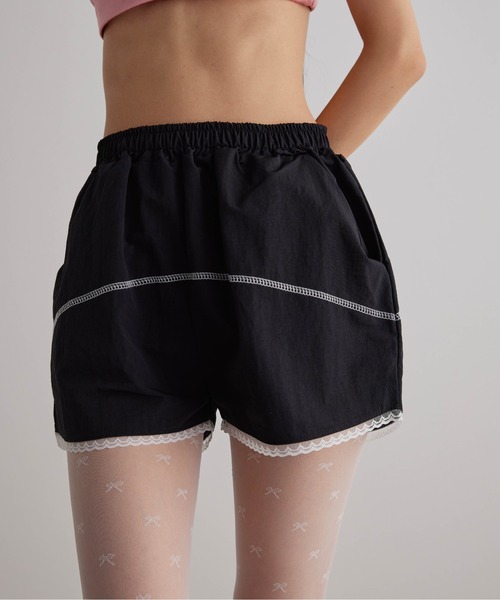 Carmelo（カーメロ）の「ナイロンレースショートパンツ / Track lace short pants（その他パンツ・レディース・ブラック/グレー・FREE）」の15枚目の写真