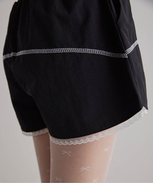 Carmelo（カーメロ）の「ナイロンレースショートパンツ / Track lace short pants（その他パンツ・レディース・ブラック/グレー・FREE）」の10枚目の写真