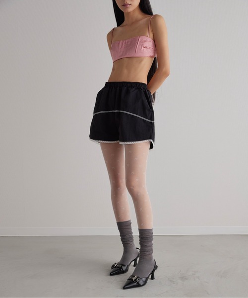 Carmelo（カーメロ）の「ナイロンレースショートパンツ / Track lace short pants（その他パンツ・レディース・ブラック/グレー・FREE）」の7枚目の写真