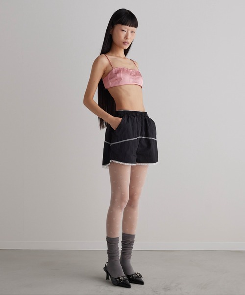 Carmelo（カーメロ）の「ナイロンレースショートパンツ / Track lace short pants（その他パンツ・レディース・ブラック/グレー・FREE）」の9枚目の写真