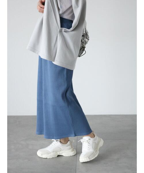 Lugnoncure（ルノンキュール）の「テレコタイトスカート（スカート・レディース・オフホワイト/ブルー/ブラック・F）」の10枚目の写真