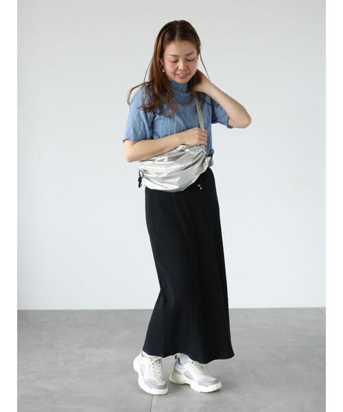 Lugnoncure（ルノンキュール）の「テレコタイトスカート（スカート・レディース・オフホワイト/ブルー/ブラック・F）」の11枚目の写真