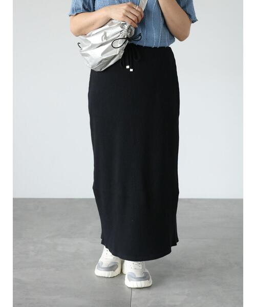 Lugnoncure（ルノンキュール）の「テレコタイトスカート（スカート・レディース・オフホワイト/ブルー/ブラック・F）」の13枚目の写真