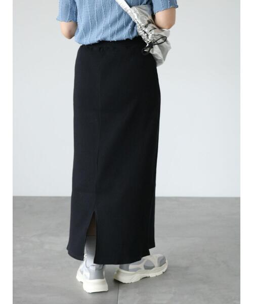 Lugnoncure（ルノンキュール）の「テレコタイトスカート（スカート・レディース・オフホワイト/ブルー/ブラック・F）」の15枚目の写真