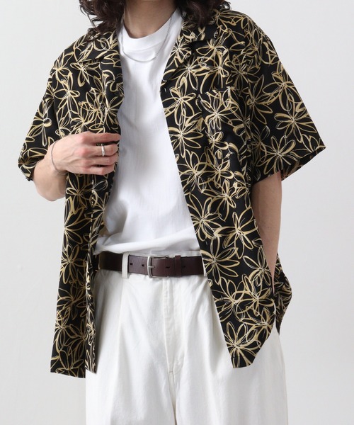 美品✨イナフ　ENOF　シャツ　liberty shirt　総柄　M　ゆったり ENOF（イナフ）の「liberty shirts（シャツ/ブラウス）」 - WEAR