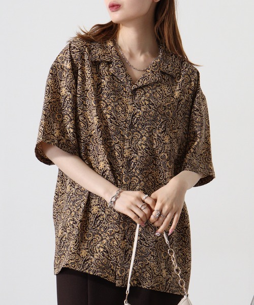 美品✨イナフ　ENOF　シャツ　liberty shirt　総柄　M　ゆったり ENOF（イナフ）の「liberty shirts（シャツ/ブラウス）」 - WEAR