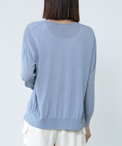 M.deux（エムドゥ）の「〈UV加工トッパーカーデ〉（カーディガン/ボレロ・レディース・ピンク/オフホワイト/ブルー/ブラック・MEDIUM）」の13枚目の写真