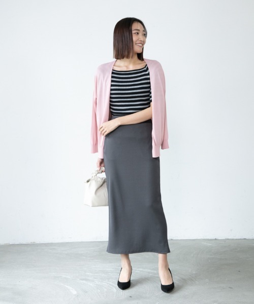 M.deux（エムドゥ）の「〈UV加工トッパーカーデ〉（カーディガン/ボレロ・レディース・ピンク/オフホワイト/ブルー/ブラック・MEDIUM）」の9枚目の写真