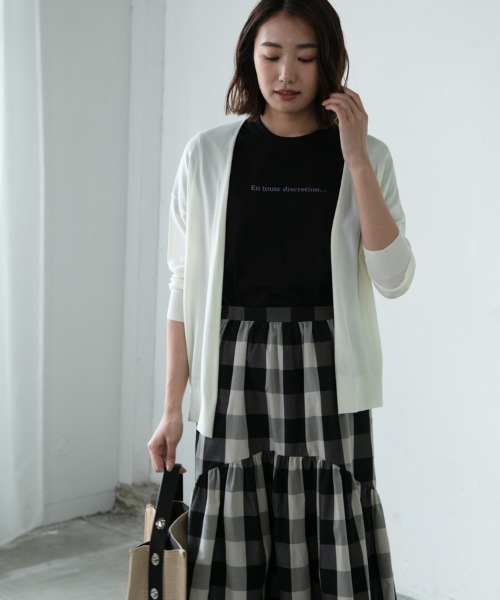 M.deux（エムドゥ）の「〈UV加工トッパーカーデ〉（カーディガン/ボレロ・レディース・ピンク/オフホワイト/ブルー/ブラック・MEDIUM）」の5枚目の写真