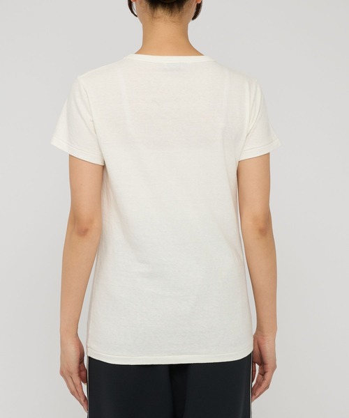 BABYLONE（バビロン）の「コットンリネン天竺Tシャツ（Tシャツ/カットソー・レディース・オフホワイト/ピンク/チャコール・フリー）」の10枚目の写真