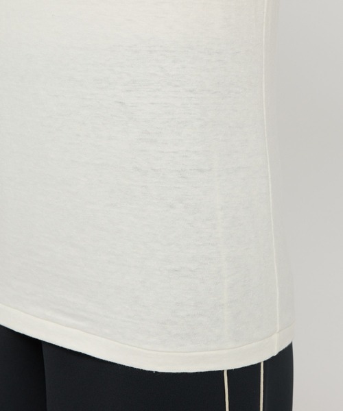 BABYLONE（バビロン）の「コットンリネン天竺Tシャツ（Tシャツ/カットソー・レディース・オフホワイト/ピンク/チャコール・フリー）」の14枚目の写真