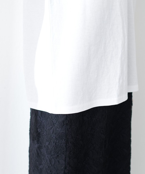 natural couture(ナチュラルクチュール)の「接触冷感配色ラッフルスリーブプルオーバー(Tシャツ/カットソー・レディース・ピンク/グレイッシュベージュ/ブラック/オフホワイト/ブルー・FREE)」の7枚目の写真