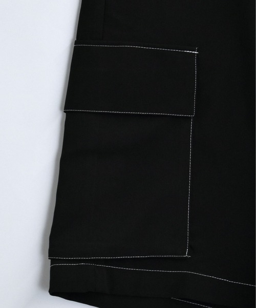 Starting Over(スターティングオーバー)の「stitching cargo shorts/ステッチング カーゴショーツ(カーゴパンツ・メンズ・チャコールグレー/ブラック/カーキ・M/L/XL)」の7枚目の写真