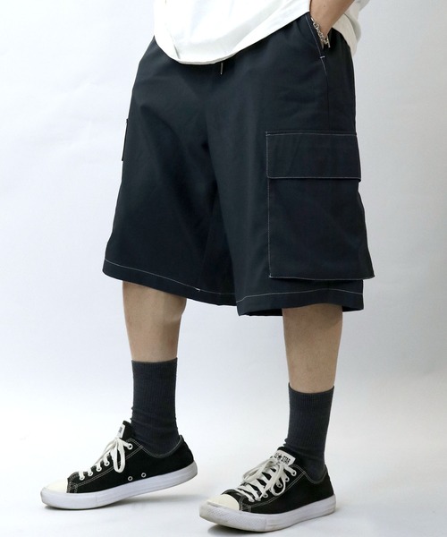 Starting Over(スターティングオーバー)の「stitching cargo shorts/ステッチング カーゴショーツ(カーゴパンツ・メンズ・チャコールグレー/ブラック/カーキ・M/L/XL)」の17枚目の写真