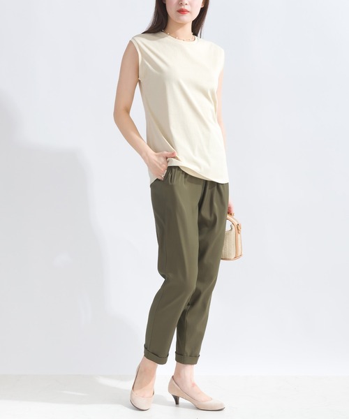 PICCIN(ピッチン)の「【WEB限定】USAコットン×OE天竺スリーブレスプルオーバー(Tシャツ/カットソー・レディース・ブルー/ブラック/アイボリー・M)」の11枚目の写真