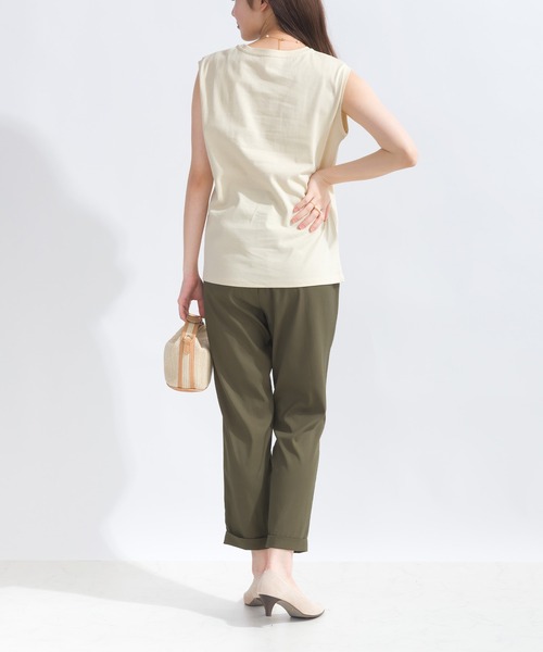 PICCIN(ピッチン)の「【WEB限定】USAコットン×OE天竺スリーブレスプルオーバー(Tシャツ/カットソー・レディース・ブルー/ブラック/アイボリー・M)」の10枚目の写真