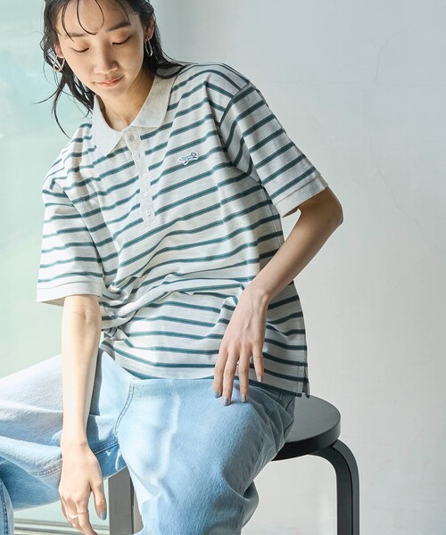 PENNEYS(ぺニーズ)の「PENNEYS(ぺニーズ)別注カノコポロシャツ(ポロシャツ・レディース・その他3/その他2/その他1/オレンジ/ブラック/ナチュラル・M/L)」の4枚目の写真