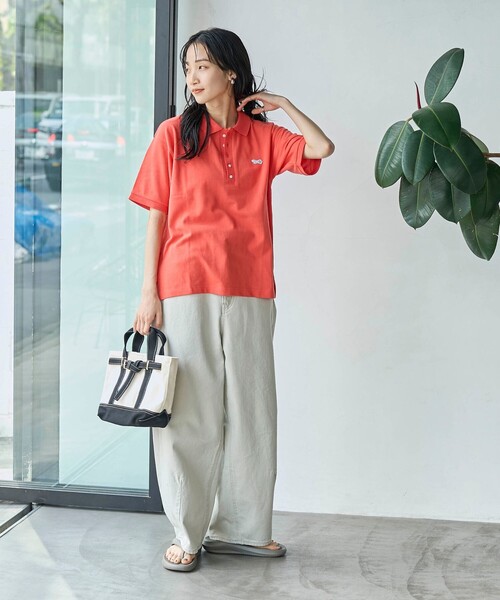 PENNEYS(ぺニーズ)の「PENNEYS(ぺニーズ)別注カノコポロシャツ(ポロシャツ・レディース・その他3/その他2/その他1/オレンジ/ブラック/ナチュラル・M/L)」の7枚目の写真