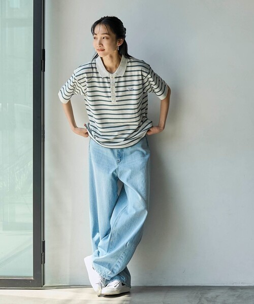 PENNEYS(ぺニーズ)の「PENNEYS(ぺニーズ)別注カノコポロシャツ(ポロシャツ・レディース・その他3/その他2/その他1/オレンジ/ブラック/ナチュラル・M/L)」の11枚目の写真