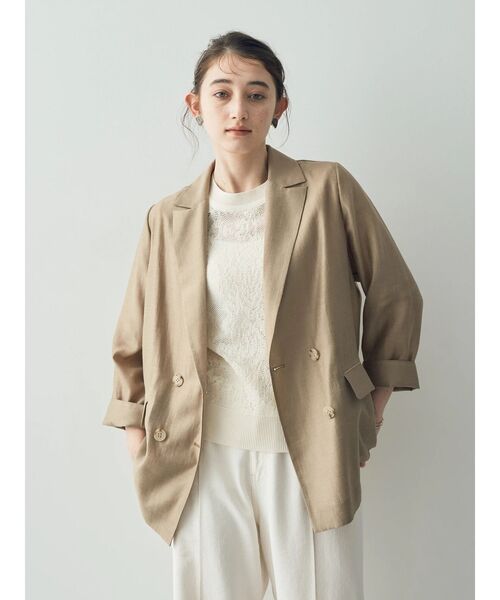 YECCA VECCA(イェッカヴェッカ)の「レース柄シアーニット(ニット/セーター・レディース・ブラック/オフホワイト/イエロー・FREE)」の8枚目の写真