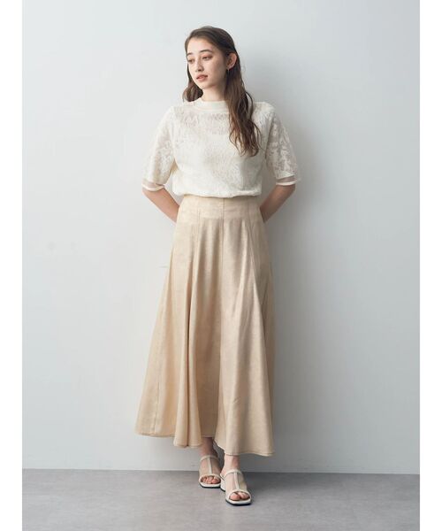 YECCA VECCA(イェッカヴェッカ)の「レース柄シアーニット(ニット/セーター・レディース・ブラック/オフホワイト/イエロー・FREE)」の20枚目の写真