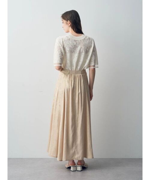 YECCA VECCA(イェッカヴェッカ)の「レース柄シアーニット(ニット/セーター・レディース・ブラック/オフホワイト/イエロー・FREE)」の22枚目の写真