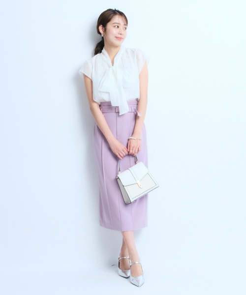 ✨美品 JUSGLITTY ジャスグリッティー 半袖ブラウス サイズ2（M） 刺繍入りシャツ（シャツ/ブラウス）｜JUSGLITTY（ジャス