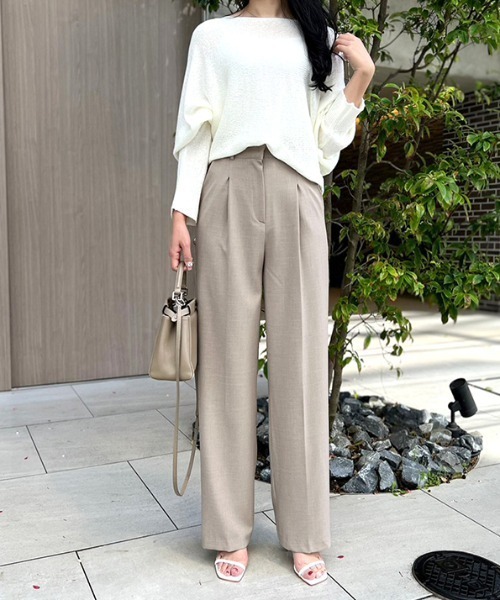 MODE ROBE（モードローブ）の「ドルマンサマーニット（ニット/セーター・レディース・ブラック/ベージュ/ブラウン/アイボリー/カーキ・FREE）」の13枚目の写真