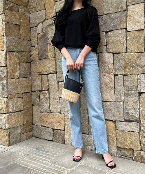 MODE ROBE（モードローブ）の「ドルマンサマーニット（ニット/セーター・レディース・ブラック/ベージュ/ブラウン/アイボリー/カーキ・FREE）」の15枚目の写真