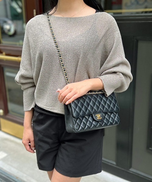 MODE ROBE（モードローブ）の「ドルマンサマーニット（ニット/セーター・レディース・ブラック/ベージュ/ブラウン/アイボリー/カーキ・FREE）」の18枚目の写真