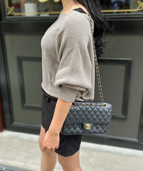 MODE ROBE（モードローブ）の「ドルマンサマーニット（ニット/セーター・レディース・ブラック/ベージュ/ブラウン/アイボリー/カーキ・FREE）」の21枚目の写真