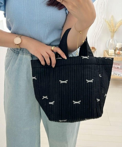再入荷！チュールリボン付きヌビバッグ♡ 再入荷】チュール付きヌビサブバッグ - kikirara | minne byGMO